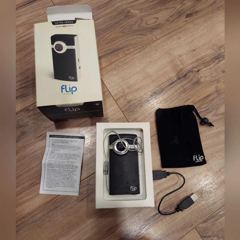 Flip Video Ultra Series 2 GB Memory With Strap And Cable. Records 60 Minutes.